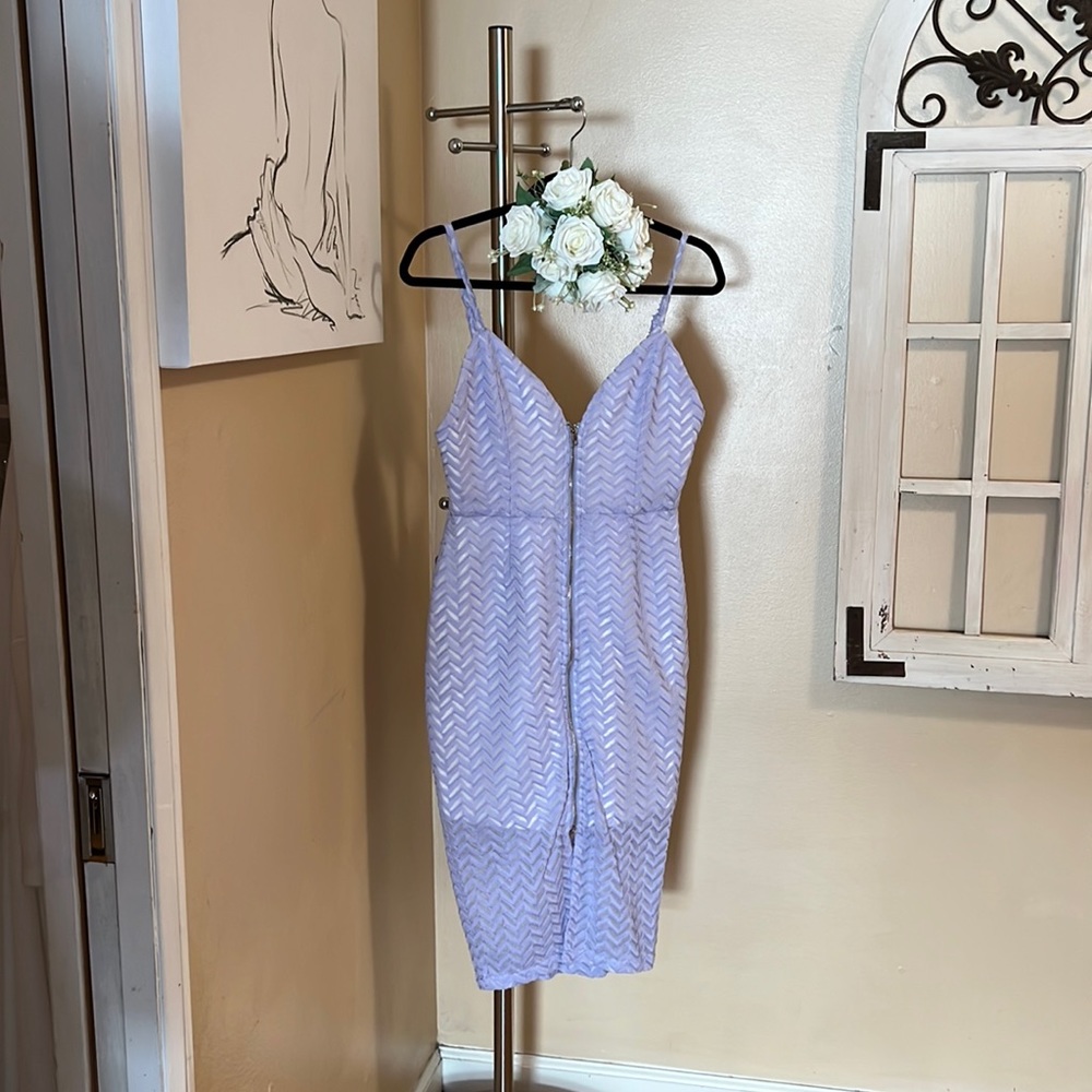 Purple chevron pattern dress